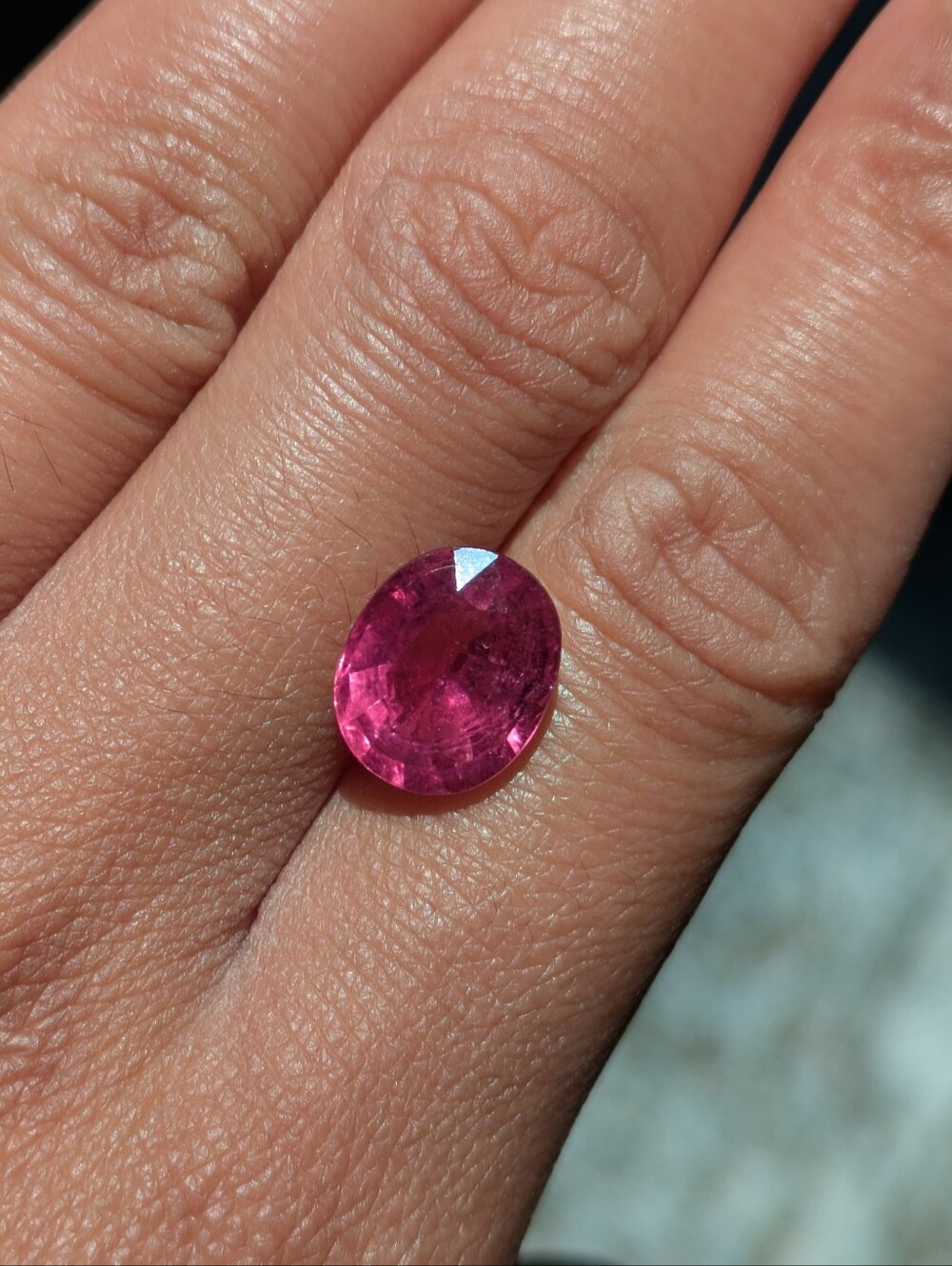 Certified 5.15 ct Natural Rubellite Tourmaline